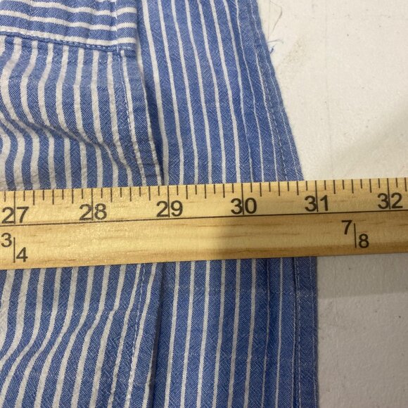 Ali Miles Tunic Top Womens 2X Blue Striped Button Front  3/4 Sleeves Lagenlook C - Picture 14 of 16